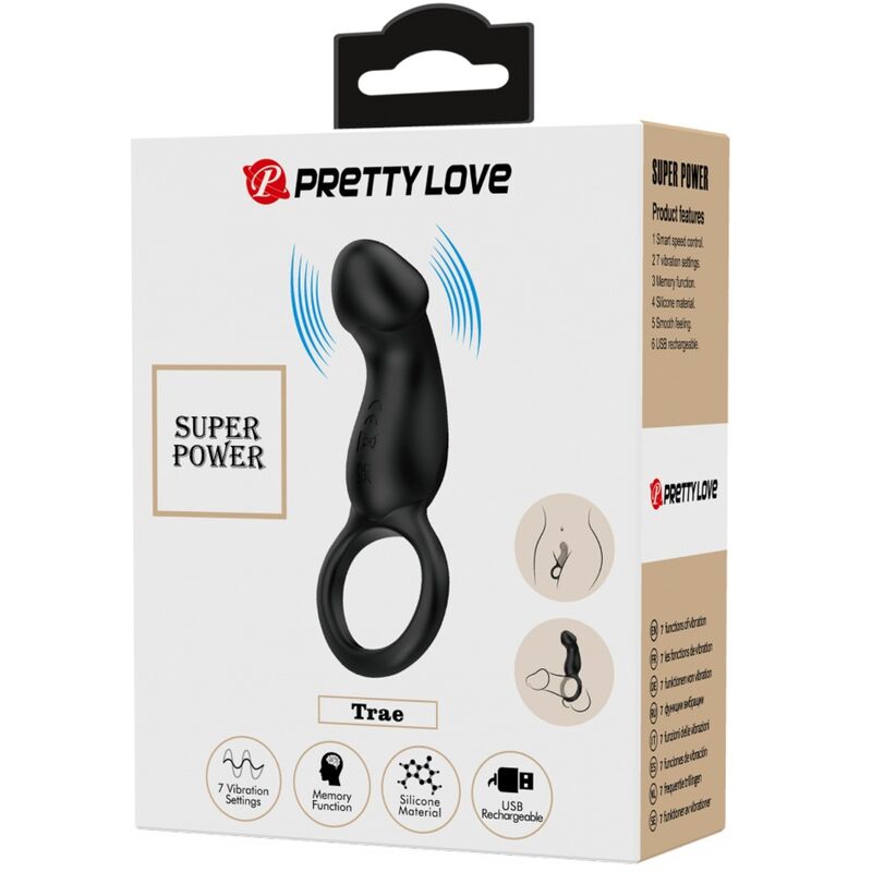 PRETTY LOVE - WARREN BLACK ANALRING & VIBRATOR – Bild 3