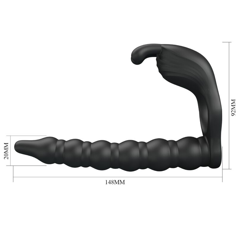 PRETTY LOVE - BLACKNEY PENISRINGE MIT VIBRATOR-PLUG – Bild 4