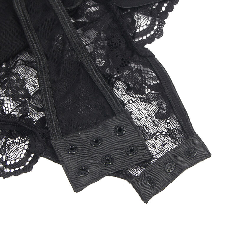 SUBBLIME - TEDDY CON LIGA DETALLE ENCAJES Y TIRAS NEGRO S/M – Bild 14