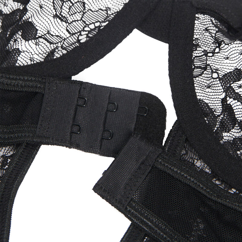 SUBBLIME - TEDDY CON LIGA DETALLE ENCAJES Y TIRAS NEGRO S/M – Bild 3