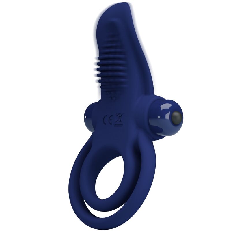 PRETTY LOVE - BRONSON DOPPELRING MIT VIBRATION BLAU – Bild 5