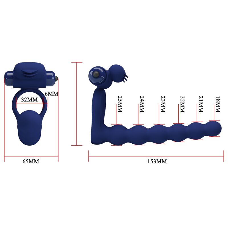 PRETTY LOVE - AJMAL VIBRATIONSRING MIT STECKER BLAU – Bild 8