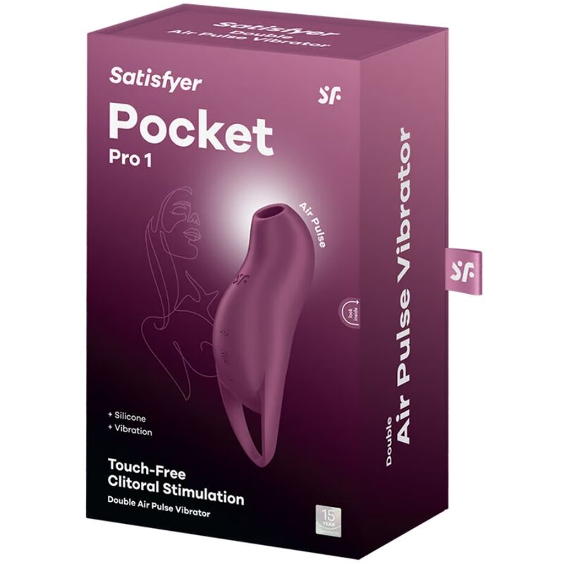 SATISFYER - POCKET PRO 1 KLITORIS-STIMULATOR GRANAT - Image 3
