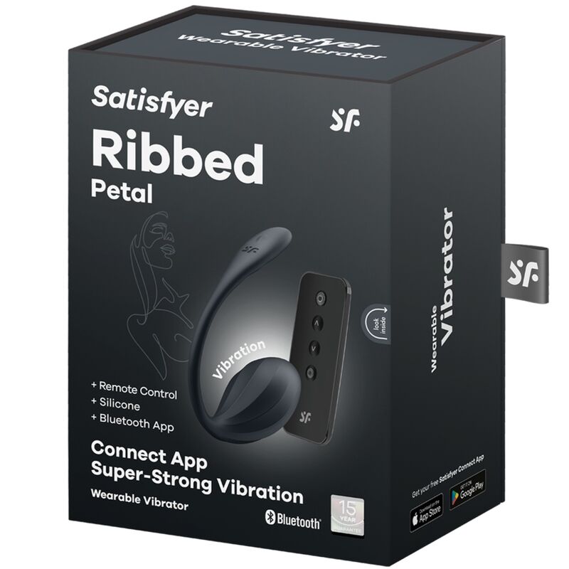 SATISFYER - RIBBED PETAL G POINT STIMULATOR FERNBEDIENUNG SCHWARZ KOSTENLOSE APP – Bild 6