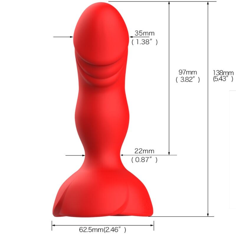 ARMONY - EXTREME A BLOOM ROSE VIBRATOR & ANALSTECKER FERNBEDIENUNG ROT – Bild 4