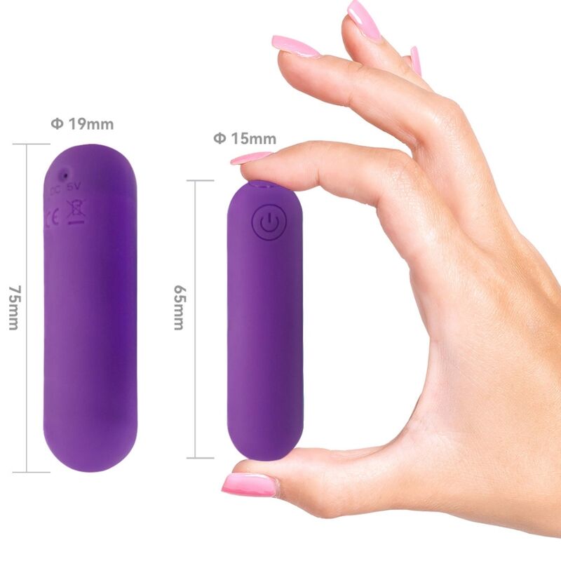 ARMONY - SPLASH HAHA VIBRATOR BULLET SILIKON 10 VIBRATIONEN 75 X 19 CM LILA – Bild 4