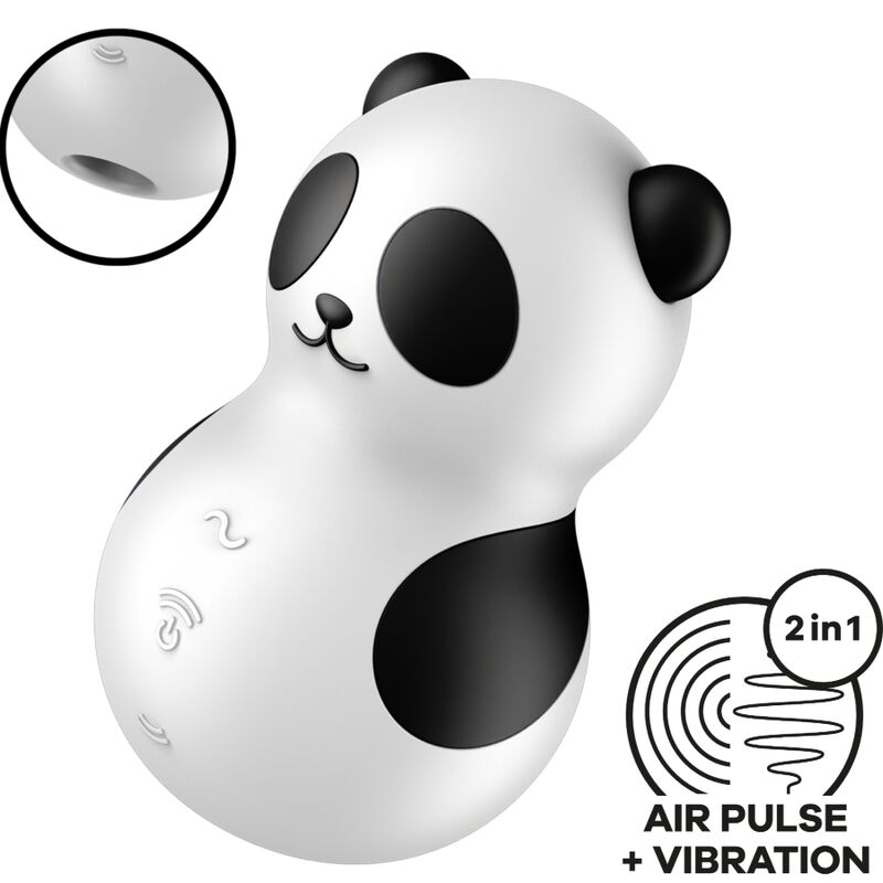 SATISFYER - POCKET PANDA STIMULATOR & VIBRATOR SCHWARZ WEISS - Image 7