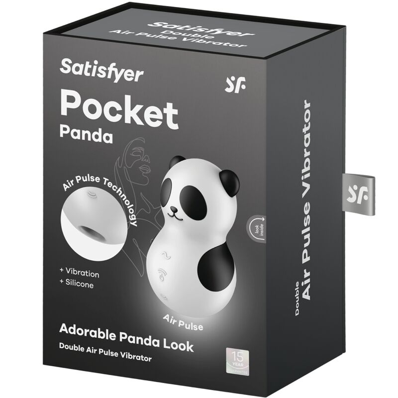 SATISFYER - POCKET PANDA STIMULATOR & VIBRATOR SCHWARZ WEISS - Image 6