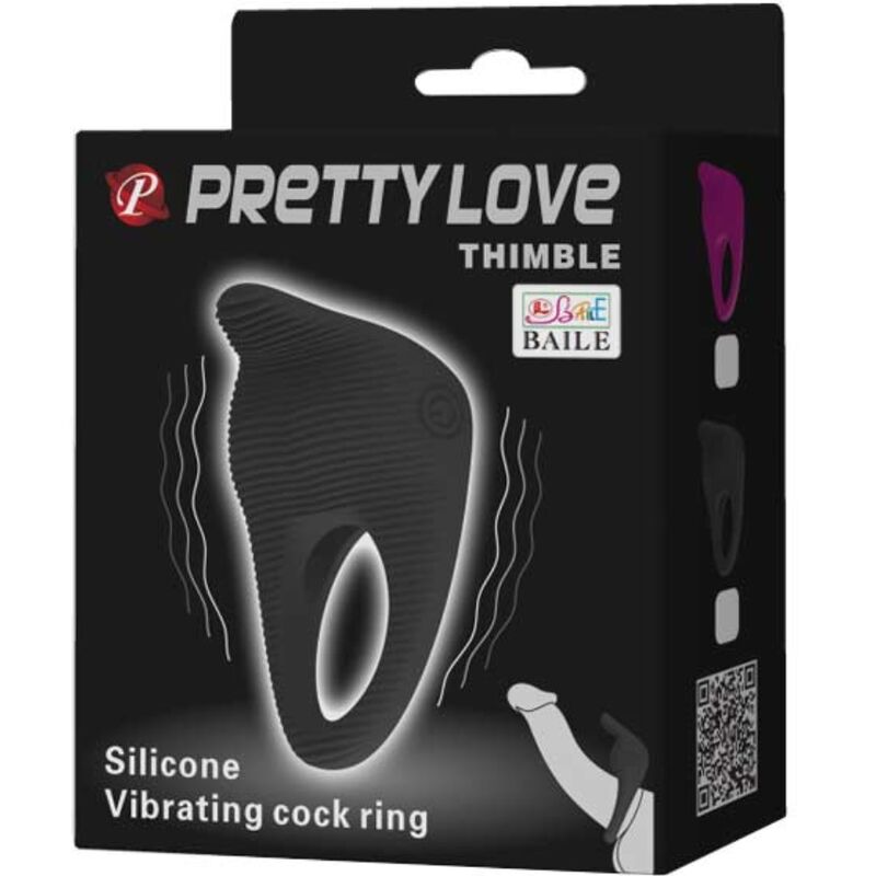 PRETTY LOVE - THIMBLE VIBRATORRING SCHWARZ – Bild 8