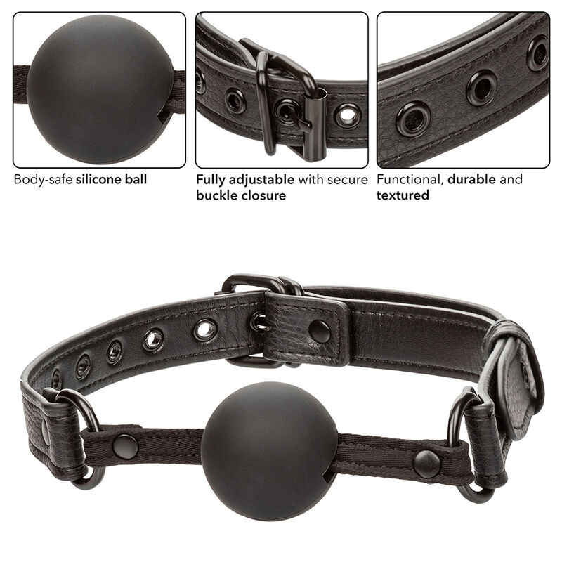 CALEXOTICS - NOCTURNAL BALL GAG SILIKON SCHWARZ – Bild 3