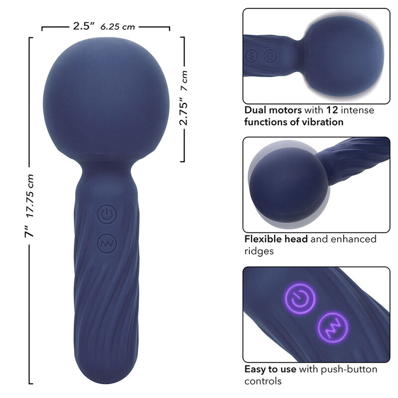 CALEXOTICS - CHARISMA SEDUCTION MASSAGER 12 FUNKTIONEN 17,75 CM X 6,25 CM LILA – Bild 4