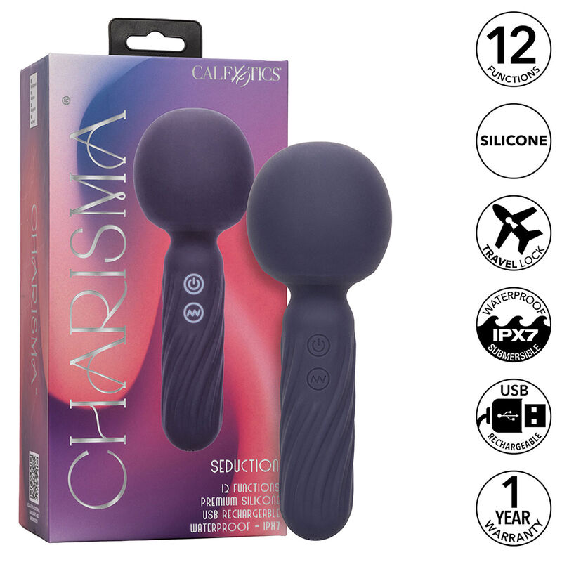 CALEXOTICS - CHARISMA SEDUCTION MASSAGER 12 FUNKTIONEN 17,75 CM X 6,25 CM LILA – Bild 9