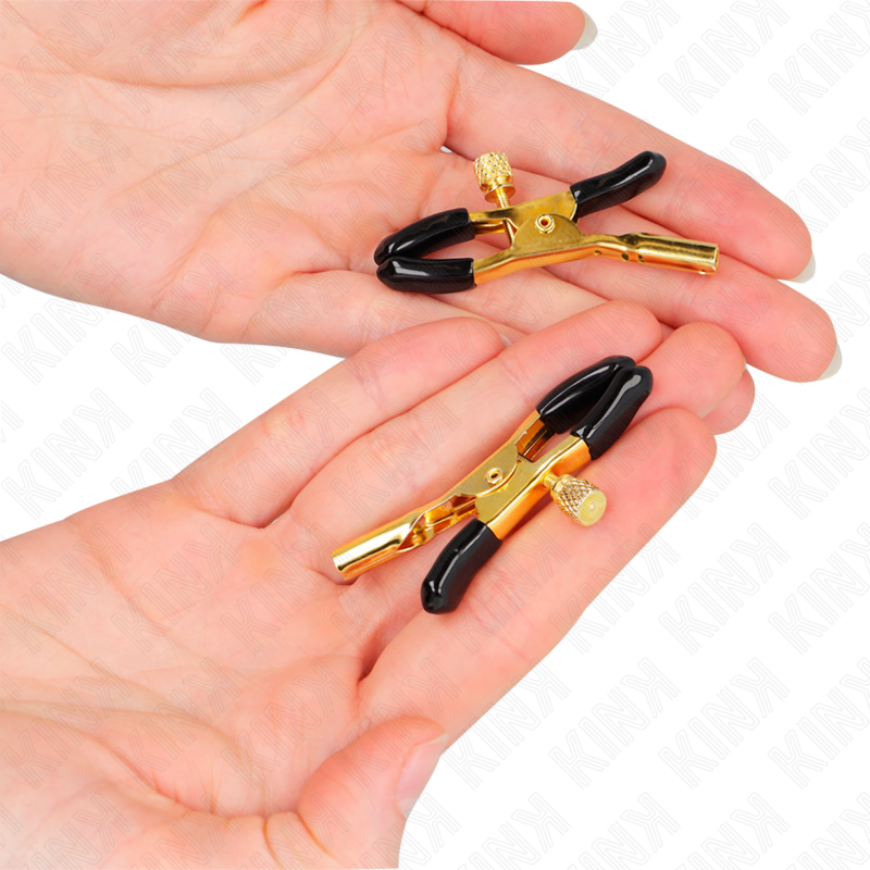 KINK - GOLDENE NIPPELKLEMMEN 6 CM – Bild 3