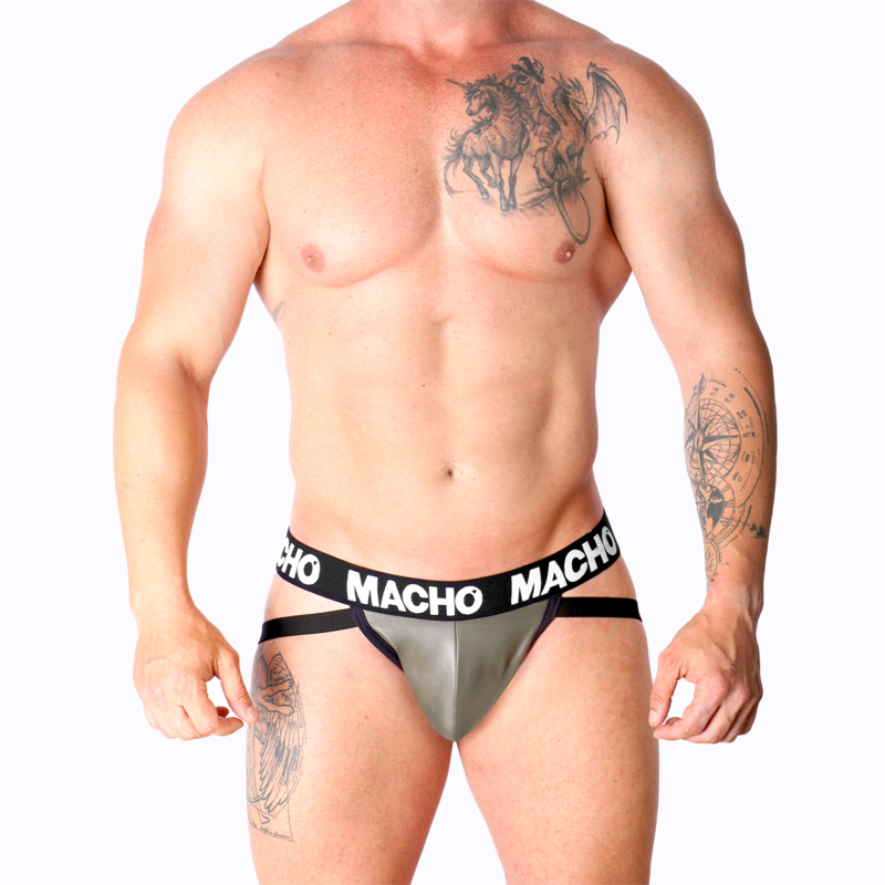 MACHO MX27GR JOCK GRAY BEIGE LEATHER S – Bild 3