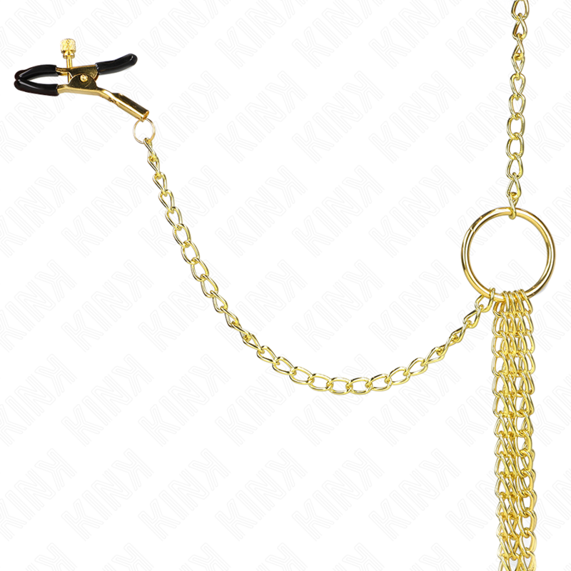 KINK - 4 Nippel- und Kitzlerklammern, verstellbar, Gold – Bild 4