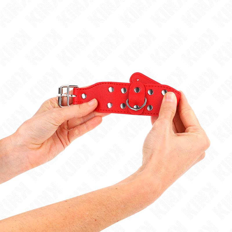 KINK - ARMBÄNDER MIT DOPPELTER REIHE VERSTELLBARER NIETEN ROT – Bild 3