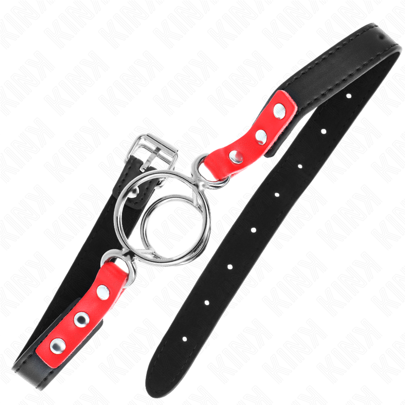 KINK - KNEBEL MIT MEHREREN O-RINGEN 4 / 4,8 CM ROT 38 X 56 CM – Bild 2