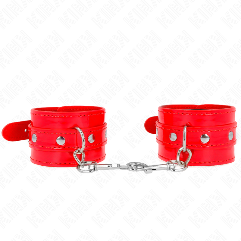 KINK - GLÄNZENDE HANDMANSCHETTEN ROT VERSTELLBAR 23-33 CM – Bild 4