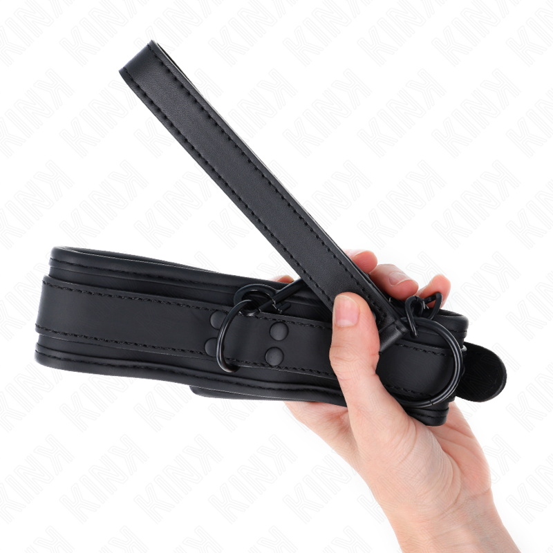 KINK - NEOPREN BONDAGE HALSBAND MODELL 1 MIT GÜRTEL 78 CM VERSTELLBAR 37,5 X 49,5 CM – Bild 3