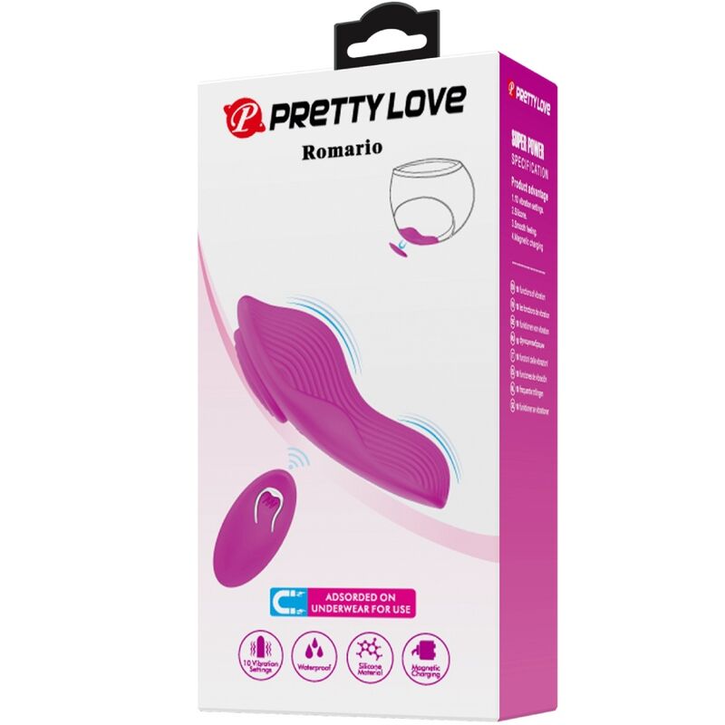 PRETTY LOVE - ROMARIO AUFLEGBARER KLITORIS-STIMULATOR MIT FERNBEDIENUNG ROSA – Bild 6