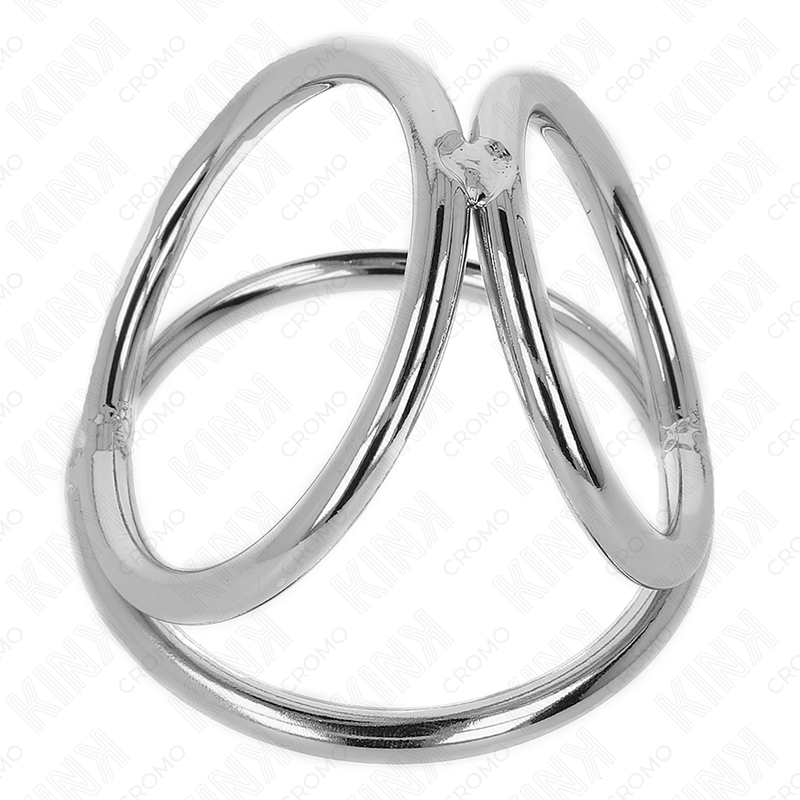 KINK - DREIFACH CHROM METALL PENISRING 3,8 CM BIS 5 CM MODELL 2 – Bild 3