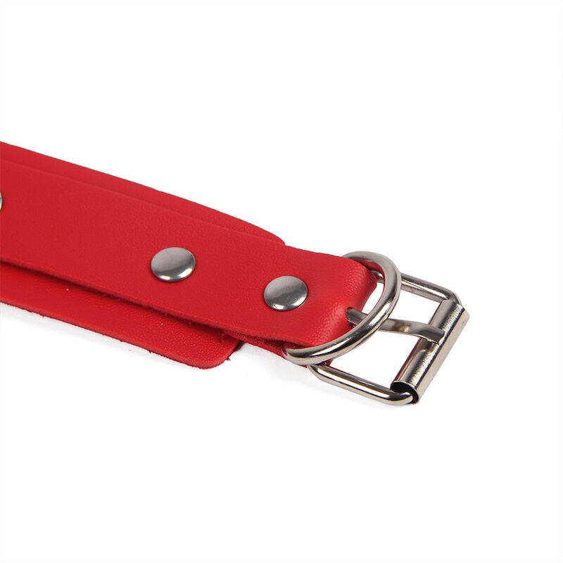 SUBBLIME - 953706 HANDSCHELLEN MIT BONDAGE-GÜRTEL ROT EINE GRÖSSE – Bild 6