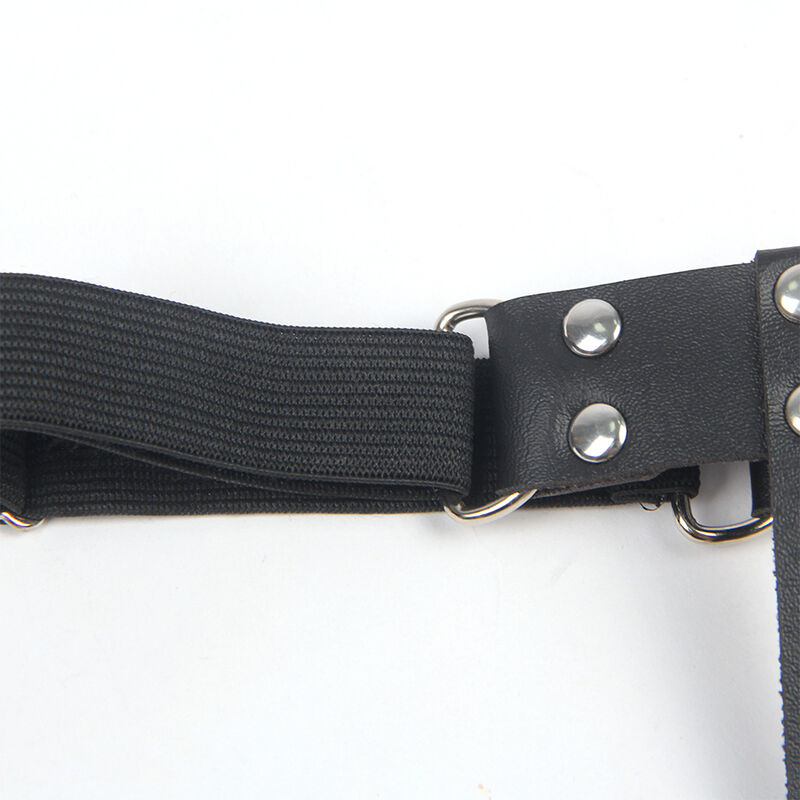 SUBBLIME - 953744 VERSTELLBARES PUNK-STRUMPFHOSE AUS LEDER SCHWARZ EINE GRÖSSE – Bild 16