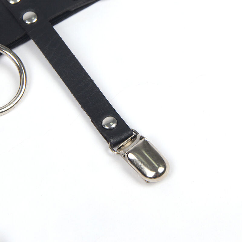 SUBBLIME - 953744 VERSTELLBARES PUNK-STRUMPFHOSE AUS LEDER SCHWARZ EINE GRÖSSE – Bild 10