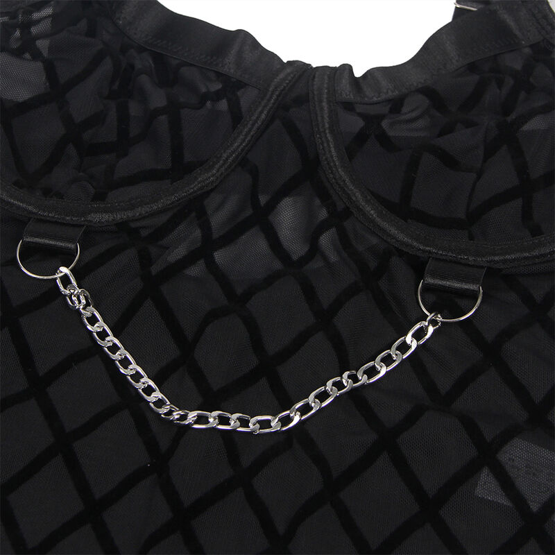 SUBBLIME - 9542277 BODY MIT KETTEN + STRUMPFGÜRTEL SCHWARZ L/XL – Bild 5