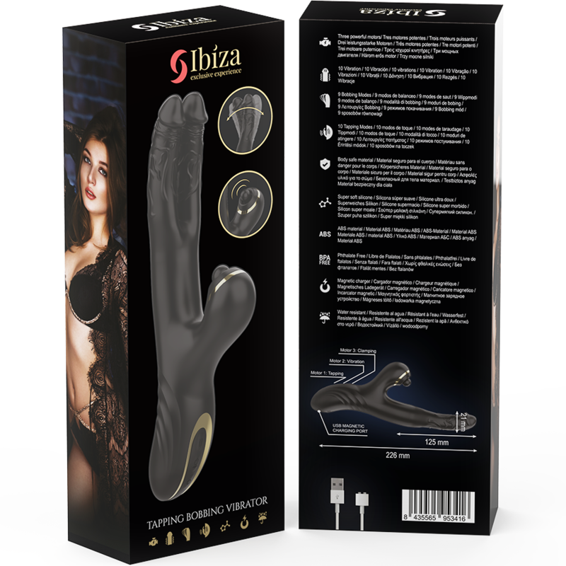 IBIZA - ZWEI DRACHEN DOPPELVIBRATOR SCHWARZ – Bild 6