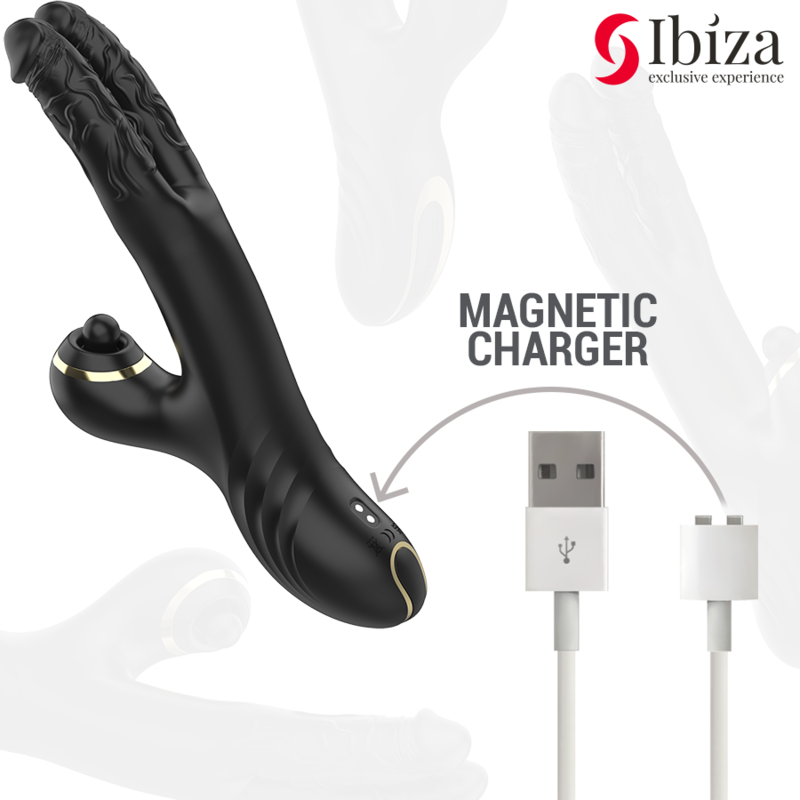 IBIZA - ZWEI DRACHEN DOPPELVIBRATOR SCHWARZ – Bild 5