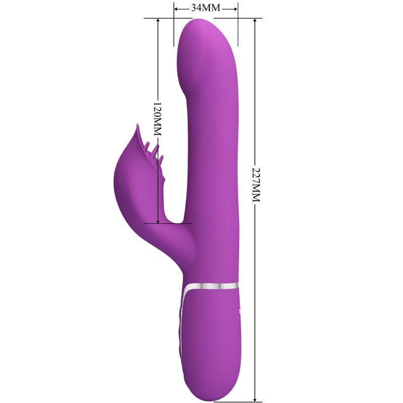 PRETTY LOVE - 4 IN 1 MULTIFUNKTIONSVIBRATOR & STIMULATOR LILA – Bild 4