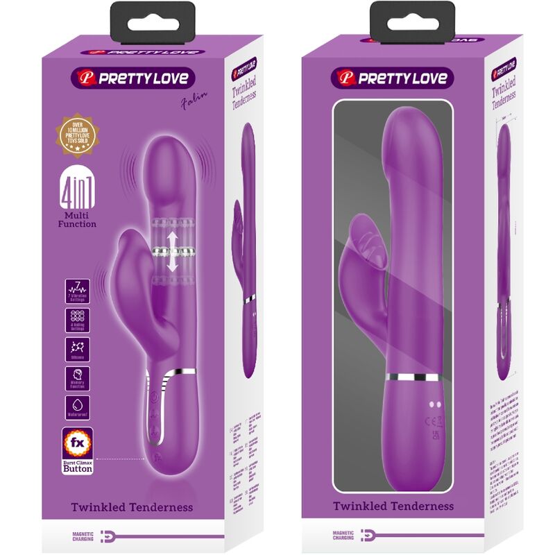 PRETTY LOVE - 4 IN 1 MULTIFUNKTIONSVIBRATOR & STIMULATOR LILA – Bild 6