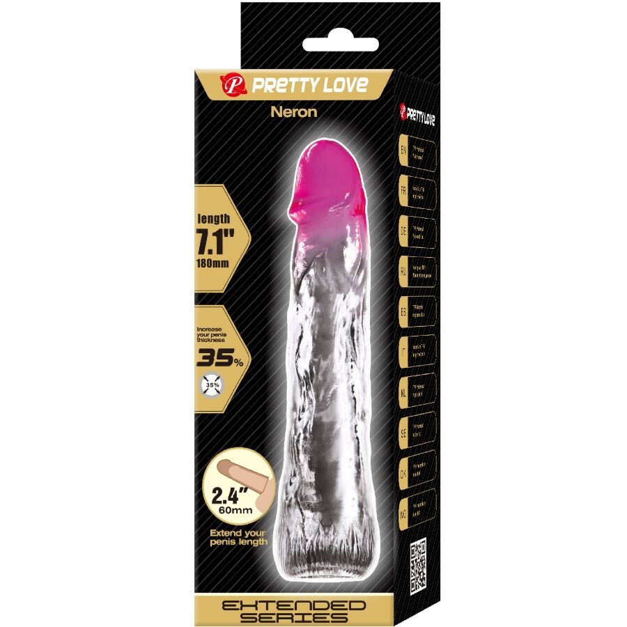 PRETTY LOVE - NERON REALISTISCHE 6 CM PENISVERGRÖSSERUNGSHÜLSE ROSA – Bild 4
