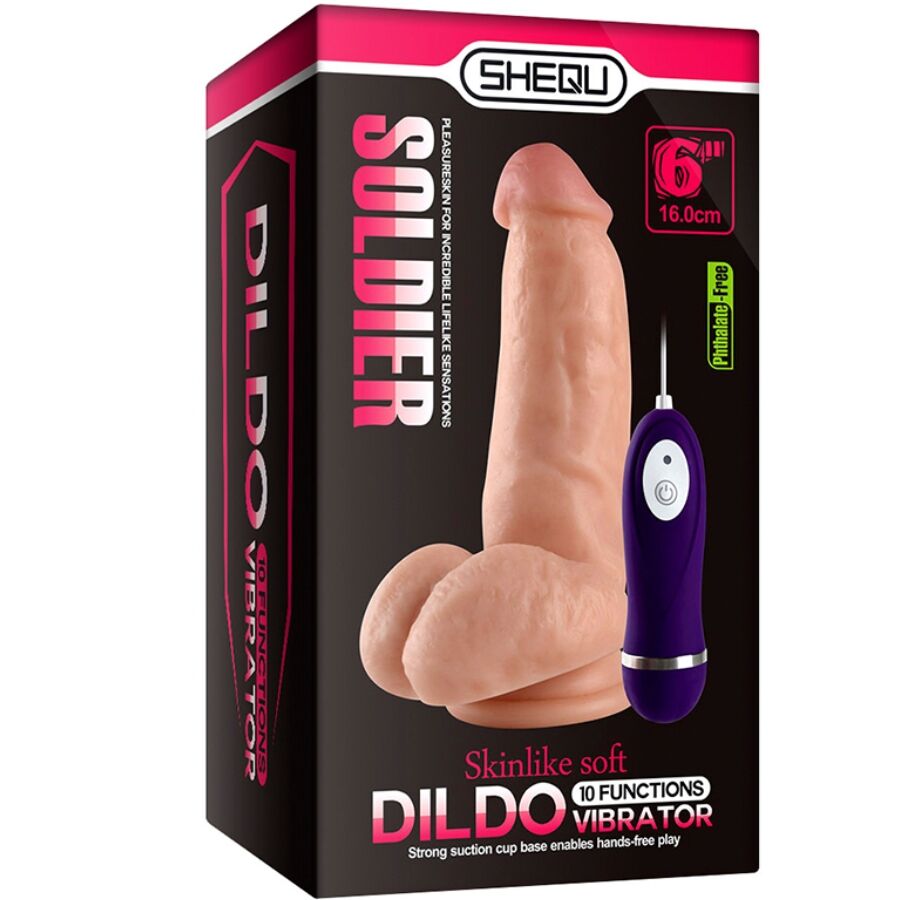 SHEQU - SOLDIER VIBRATOR DILDO MIT FERNBEDIENUNG 16 CM – Bild 5