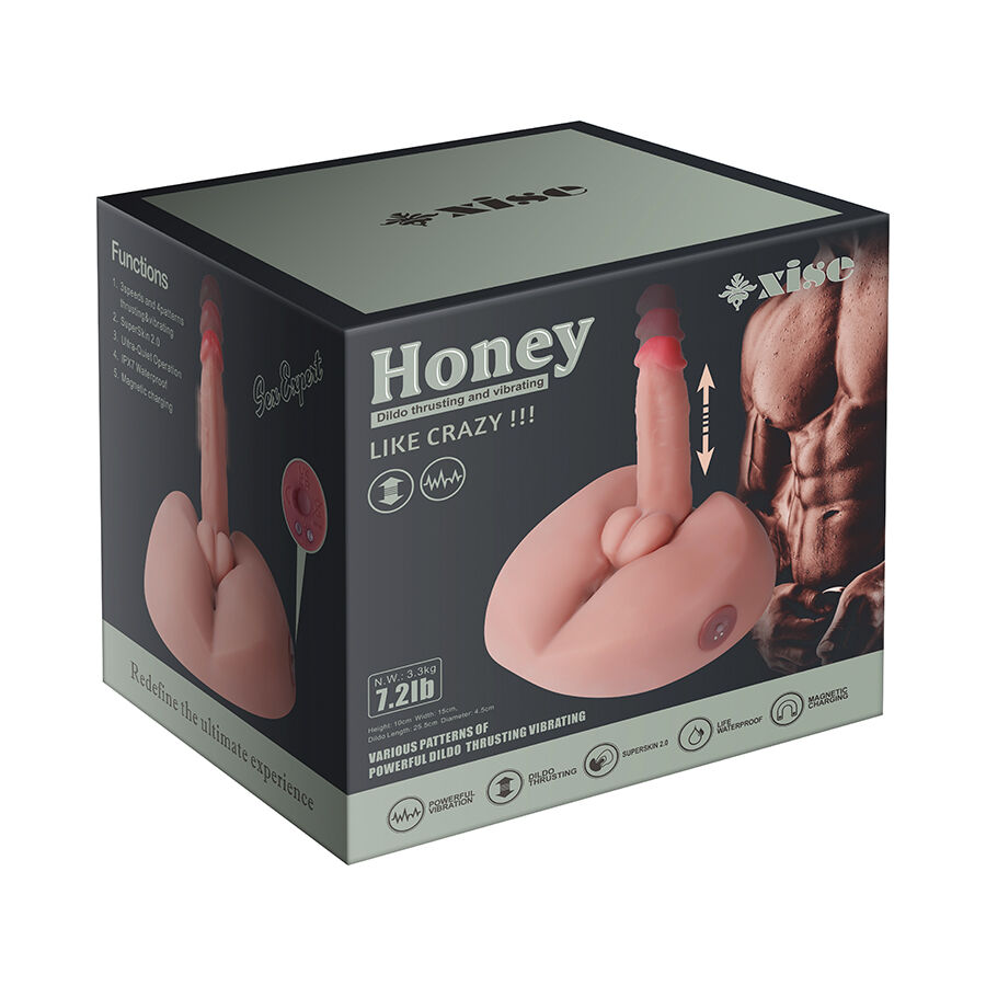 XISE - HONEY REALISTISCHER DILDO-MASTURBATOR MIT VIBRATION, 25 CM – Bild 11