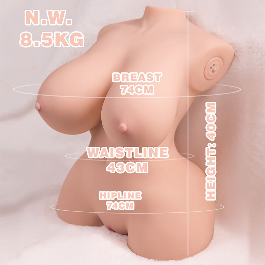 XISE – KLEINER, REALISTISCHER TORSO MIT WEIBLICHER VIBRATION, 40 CM – Bild 11