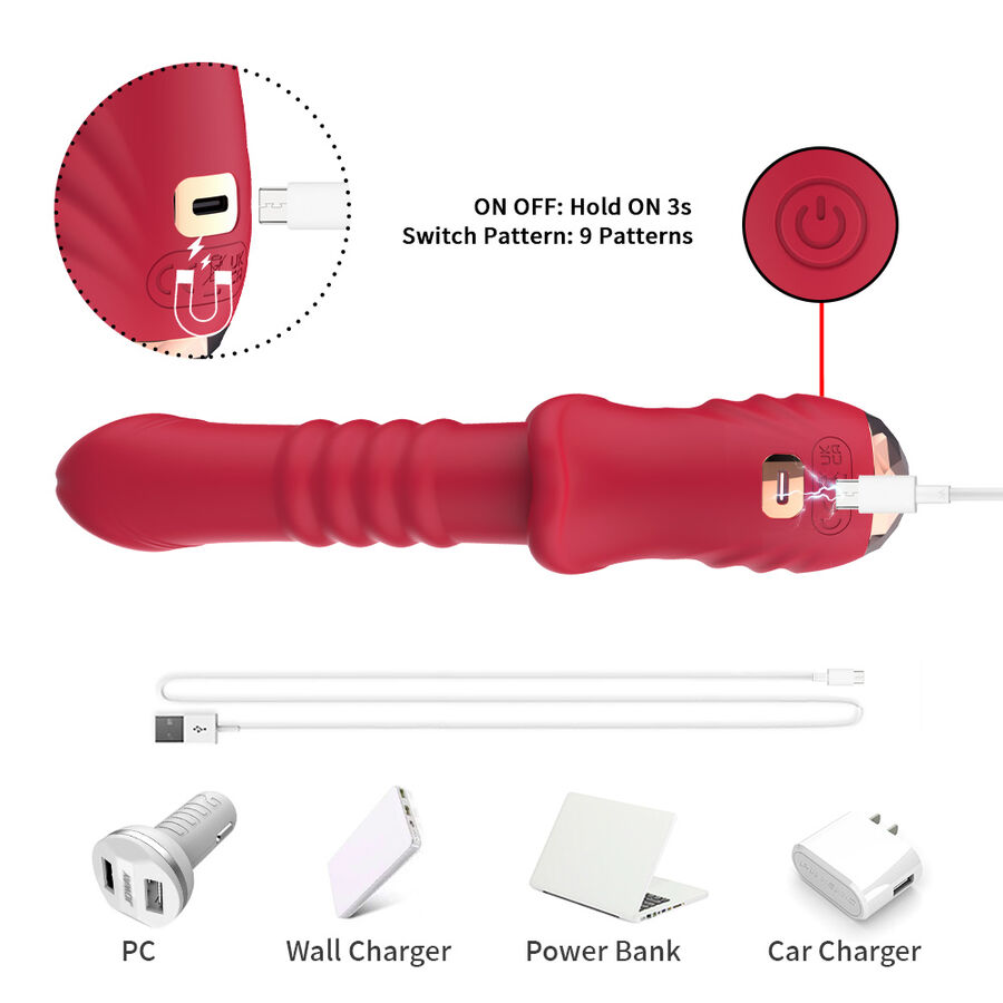 ARMONY - POINT A STIMULIERENDER VIBRATORDILDO ROT – Bild 7