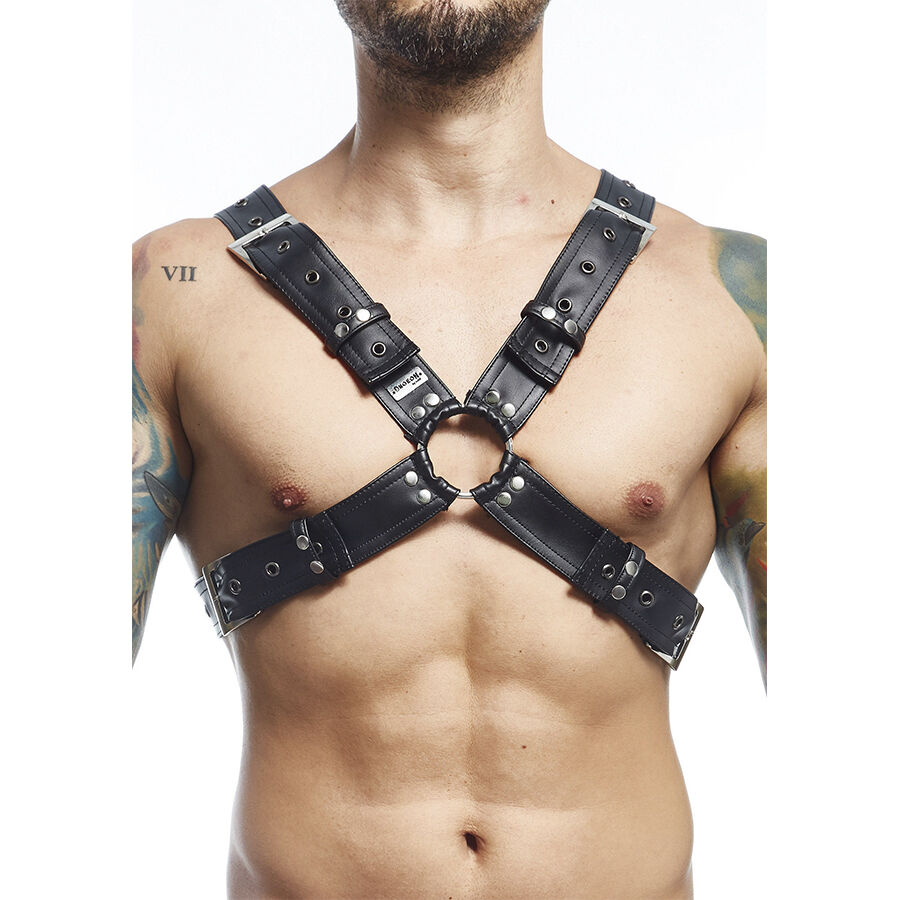 MOB - DNGEON SCHWARZER HARNESS-GÜRTEL, EINHEITSGRÖSSE X