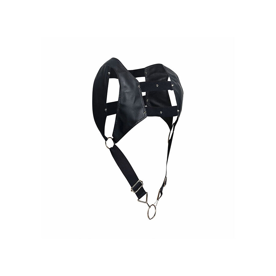 MOB - DNGEON SCHWARZES HARNESS MIT OBEREM COCKRING, EINE GRÖSSE – Bild 3