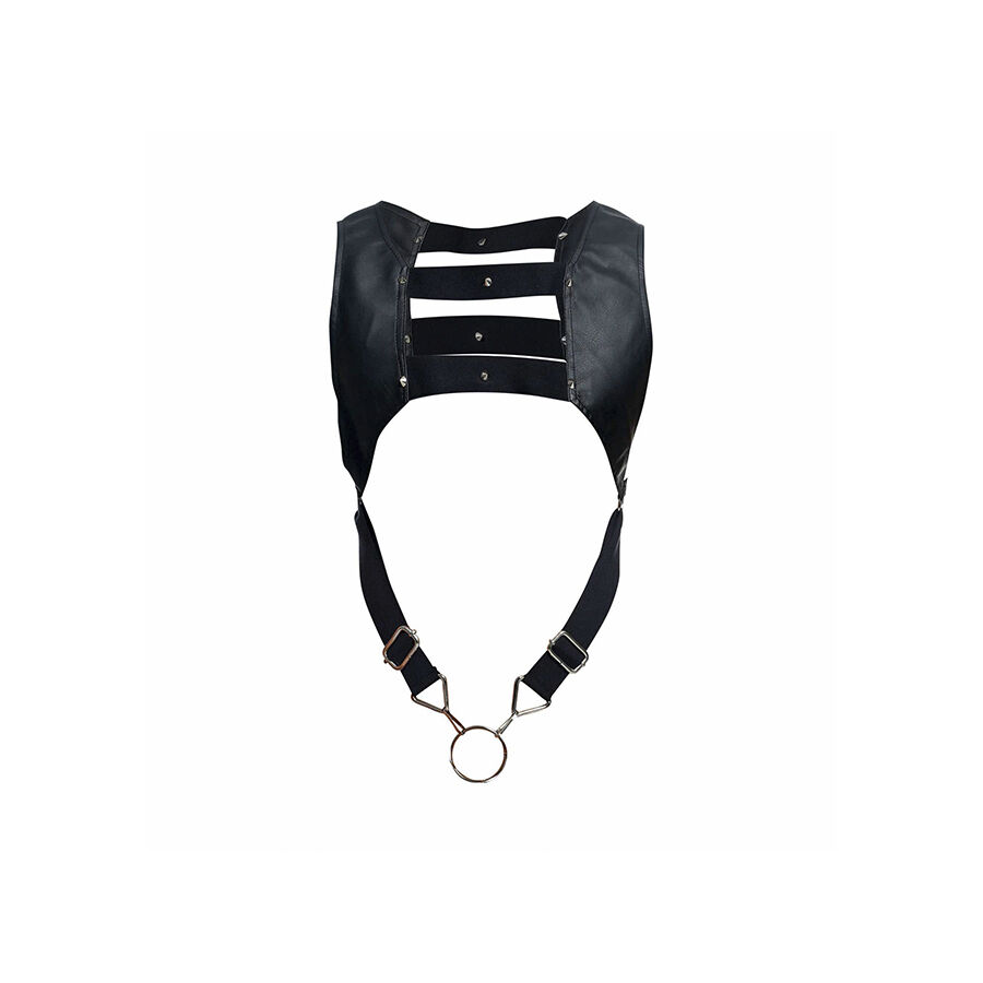 MOB - DNGEON SCHWARZES HARNESS MIT OBEREM COCKRING, EINE GRÖSSE – Bild 7