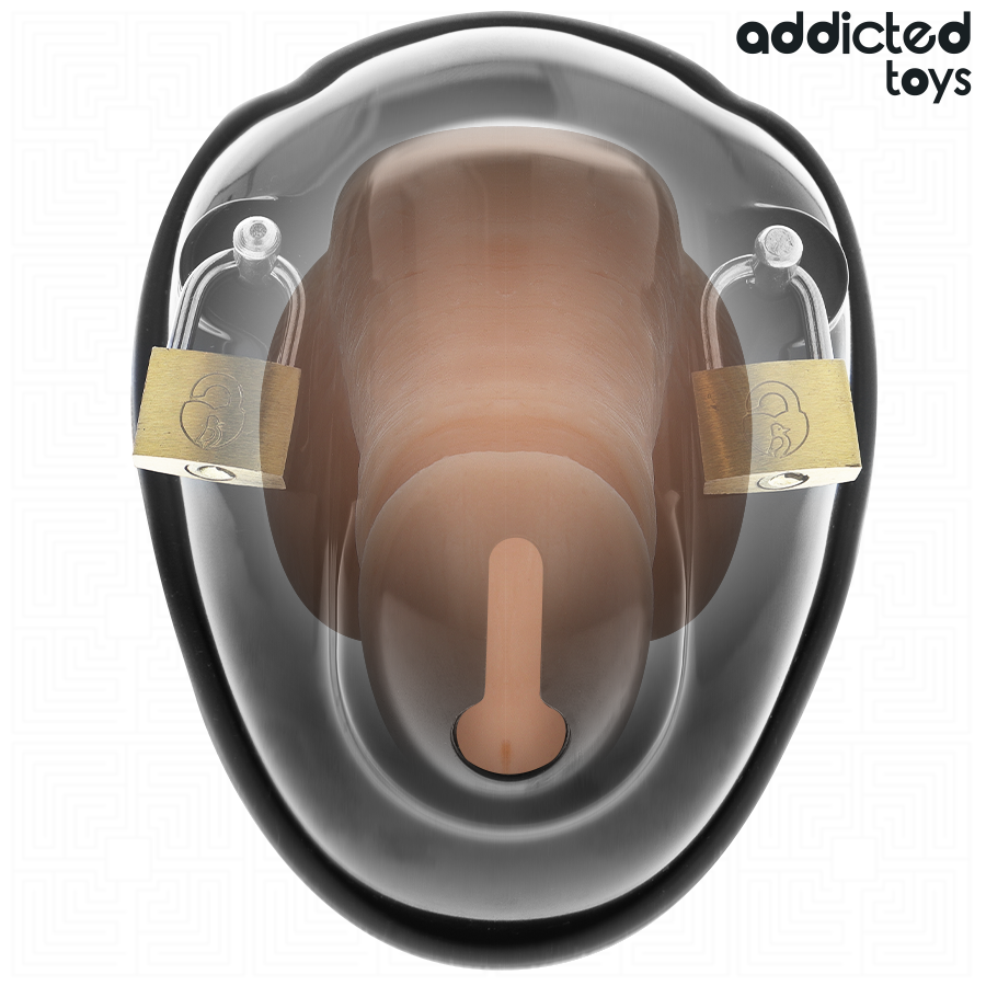 ADDICTED TOYS LOCKED - SCHLÜSSELLOSER PENISKÄFIG 11,5 CM – Bild 4