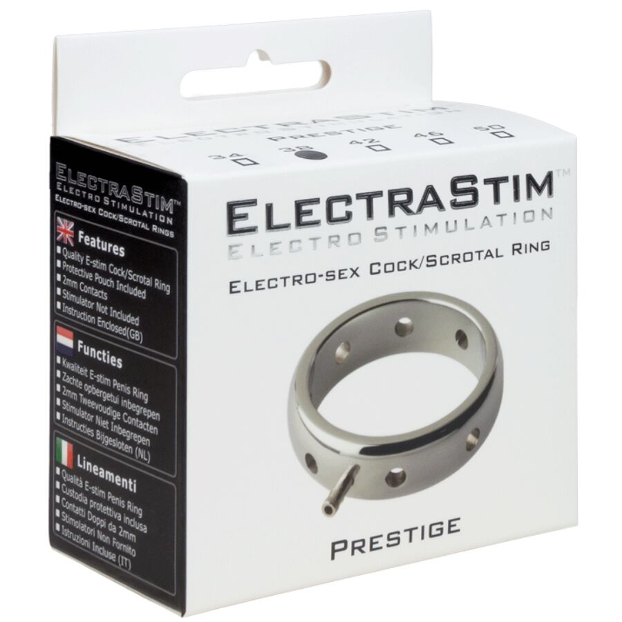 ELECTRASTIM - PRESTIGE ELEKTROMAGNETISCHER PENISRING AUS METALL 34 MM – Bild 4