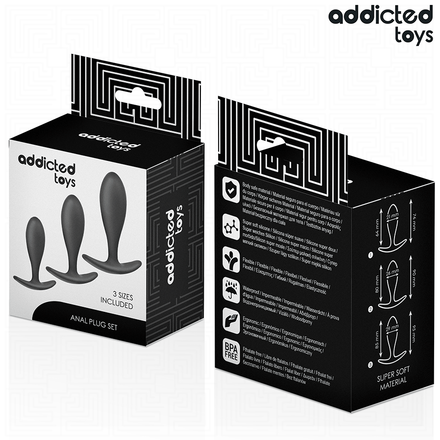 ADDICTED TOYS - 3ER-SET ANALPLUG MODELL 2 – Bild 7