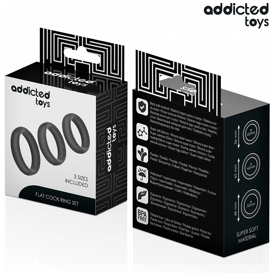 ADDICTED TOYS - SET AUS FLACHEN SILIKONRINGEN – Bild 5