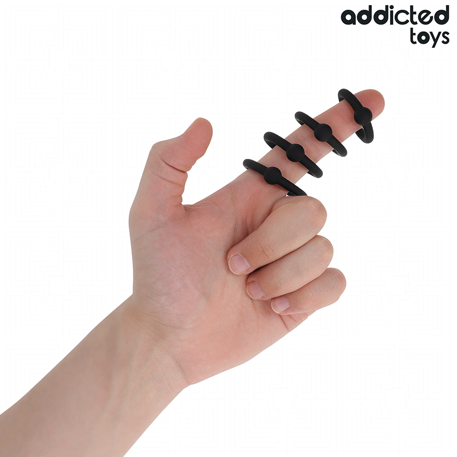 ADDICTED TOYS - SET AUS DRUCKRINGEN AUS SILIKON – Bild 3