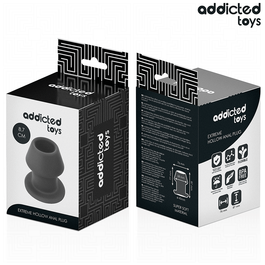 ADDICTED TOYS - EXTREM HOHL ANAL PLUG GRÖSSE M 8,7 CM – Bild 7