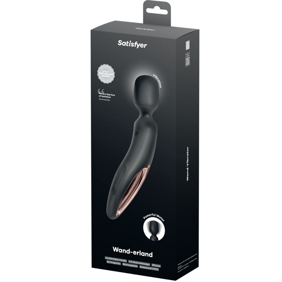 SATISFYER - WAND ERLAND VIBRIERENDES MASSAGER SCHWARZ – Bild 4