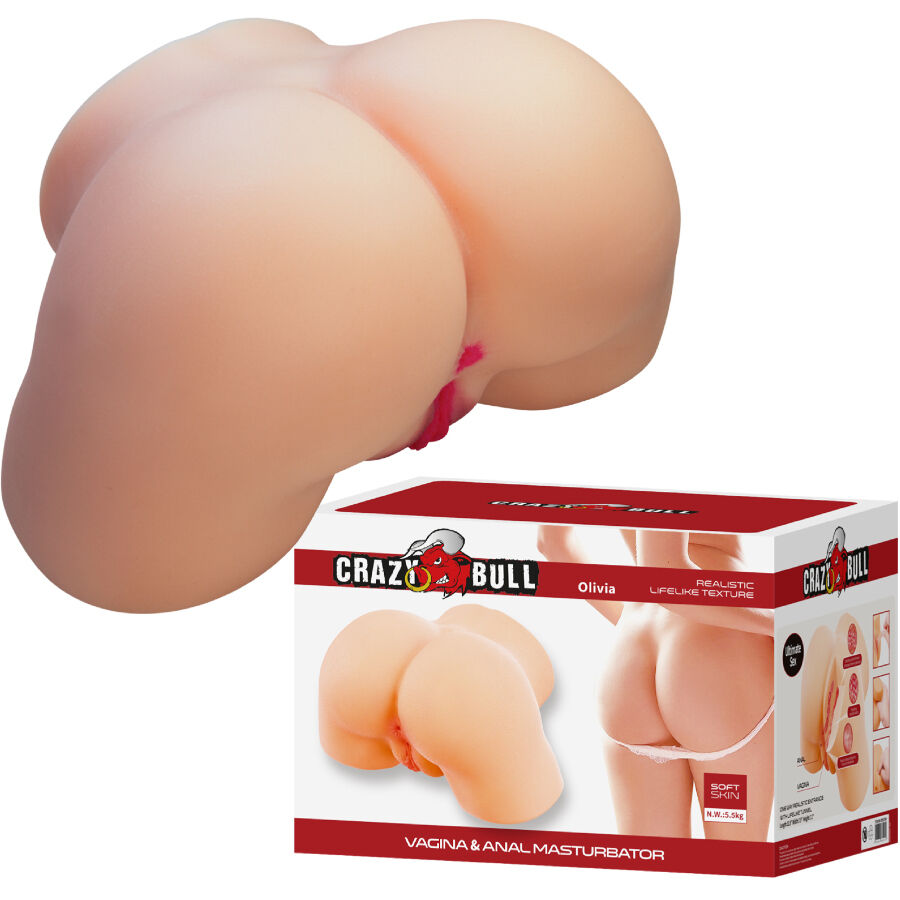 CRAZY BULL - OLIVIA REALISTISCHER WEIBLICHER PO, VAGINA UND ANAL, 5,5 KG