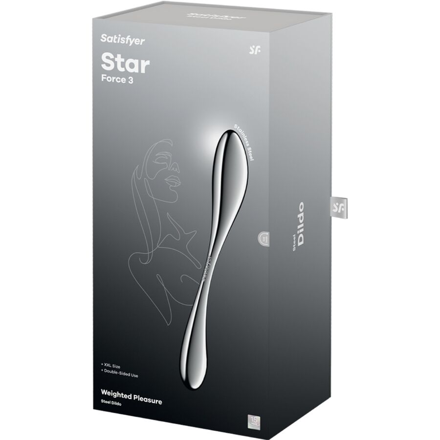 SATISFYER - STAR FORCE 3 EDELSTAHL DOPPELDILDO - Image 5